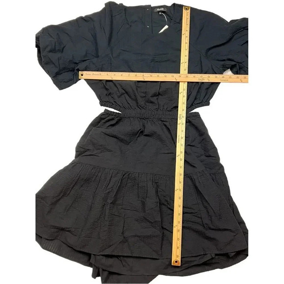 Madewell Seersucker Puff Sleeve Cutout Mini Dress Sz Xl New - Picture 7 of 16